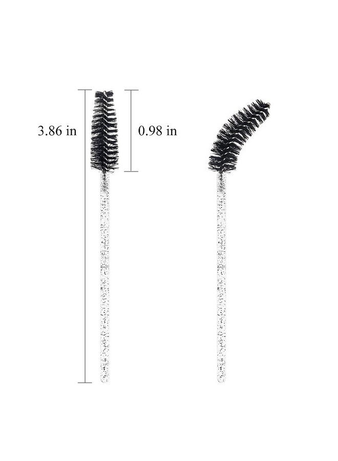 MyAoKuE-UP 300PCS Disposable Mascara Wands Spoolie Brush Crystal Eyebrow Brushes Eyelash Extension Applicator Makeup Kits.myaokue-up (6 color-Crystal-300) - Image 5