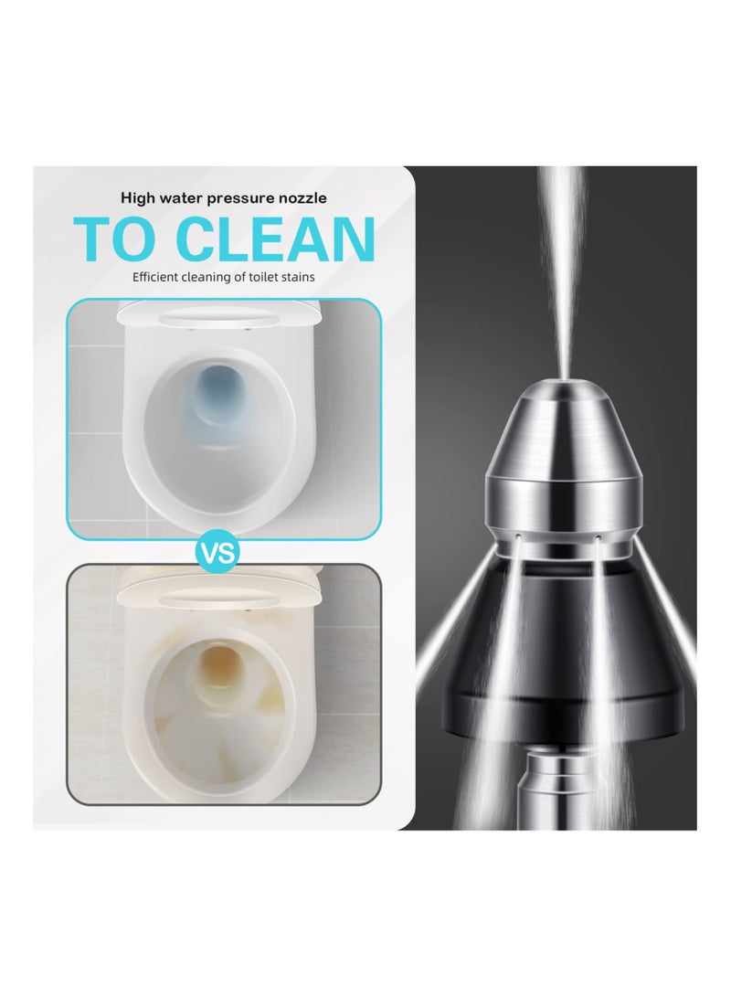 Sewer Jetter Nozzle kit,  1/4 Inch Sewer Cleaning Tool High Pressure Nozzle, Turbo Tip for Pressure Washer Nozzle for Garden Hose Drain Clog Remover Hair Clog Remover Toilet Clog Remover - Image 5