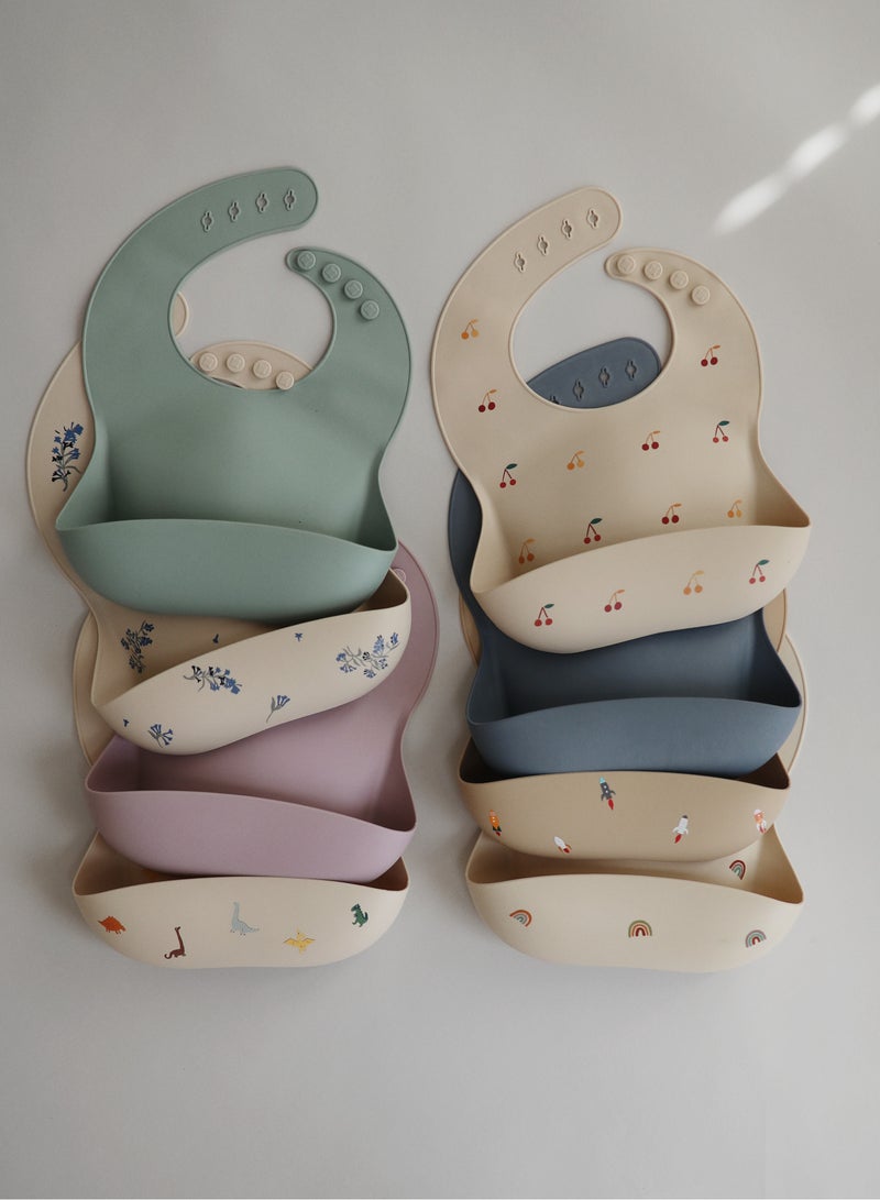 موشي مريلة أطفال سيليكون من موشي بجيب أمامي عميق، بني سفاري - Image 3