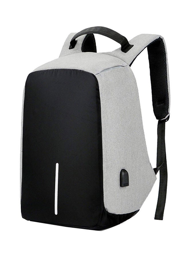 NIBEMINENT Laptop Backpack With USB And Power Bank Port Grey/Balck
