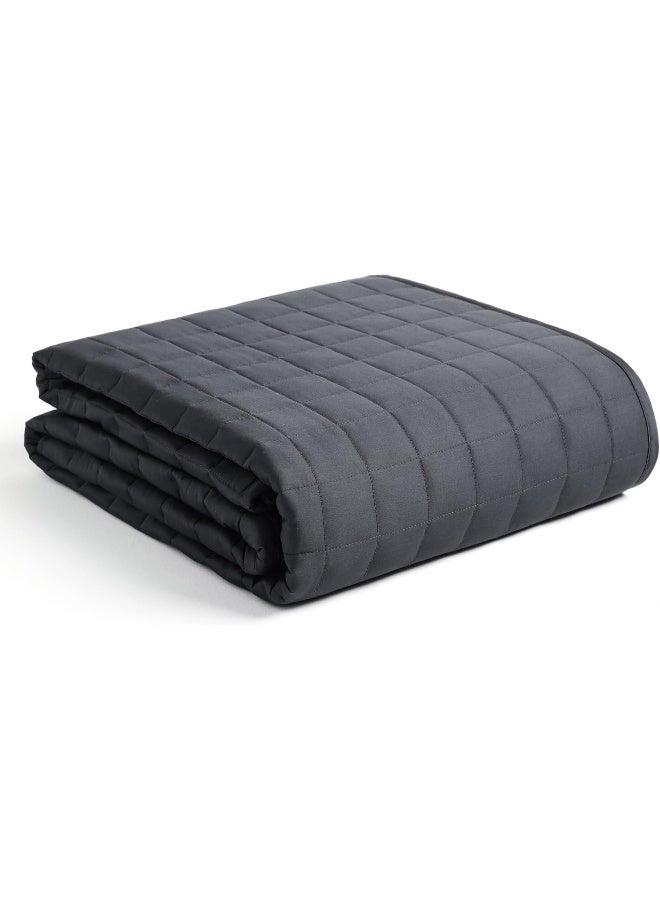 YnM YnM Exclusive Weighted Blanket Smallest Compartments with Glass Beads Bed Blanket for One Person of 40lbs Ideal for Twin Bed 36x48 Inches 5 Pounds Dark Grey  - Image 4