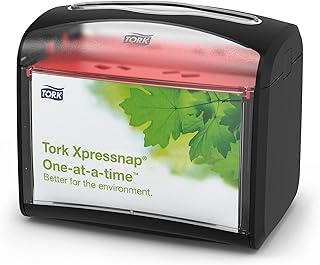 Tork Tork Xpressnap Tabletop Napkin Dispenser Black N4, Signature line, 1 Piece, 6.7 x 5.6 x 7.9 in, 6232100  - Image 1