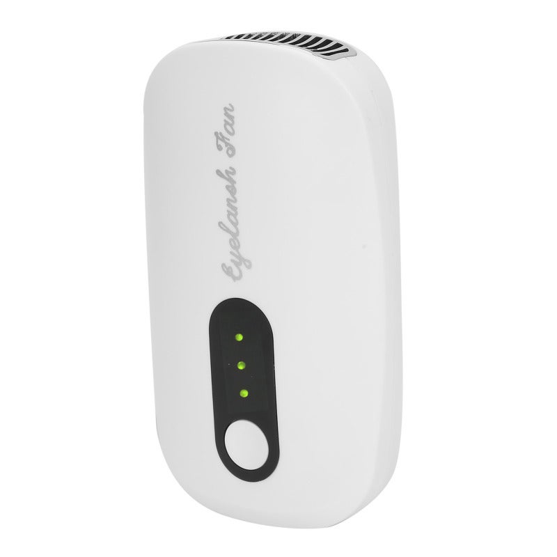 Eyelash Glue Dryer White Compact Portable USB Rechargeable - Quiet High Speed Fan With Customized Metal Motor - Hands Free T-Bracket Support For Lash Artists - Image 3