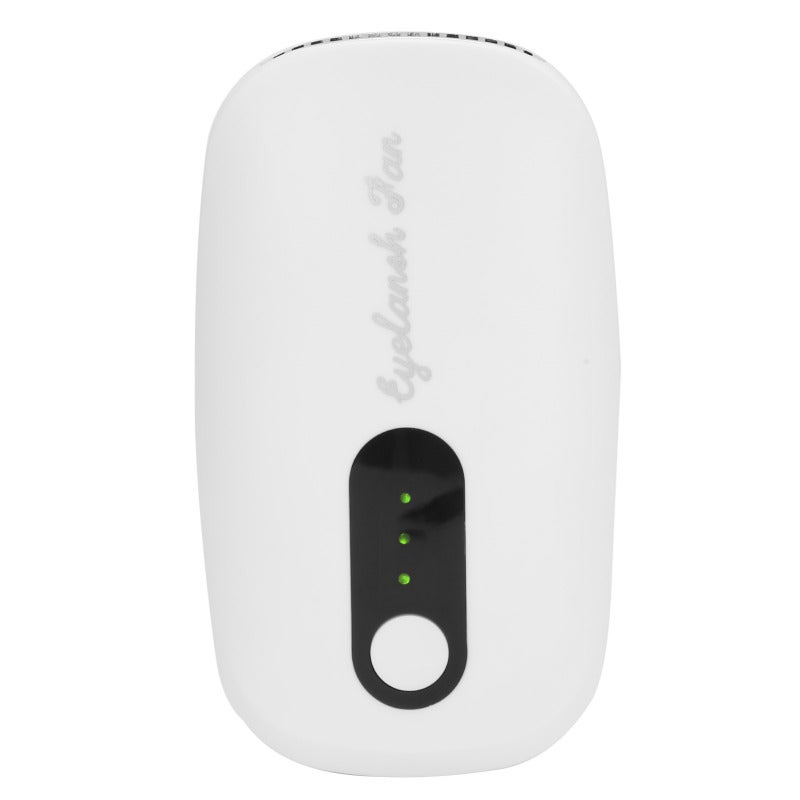 Eyelash Glue Dryer White Compact Portable USB Rechargeable - Quiet High Speed Fan With Customized Metal Motor - Hands Free T-Bracket Support For Lash Artists - Image 2
