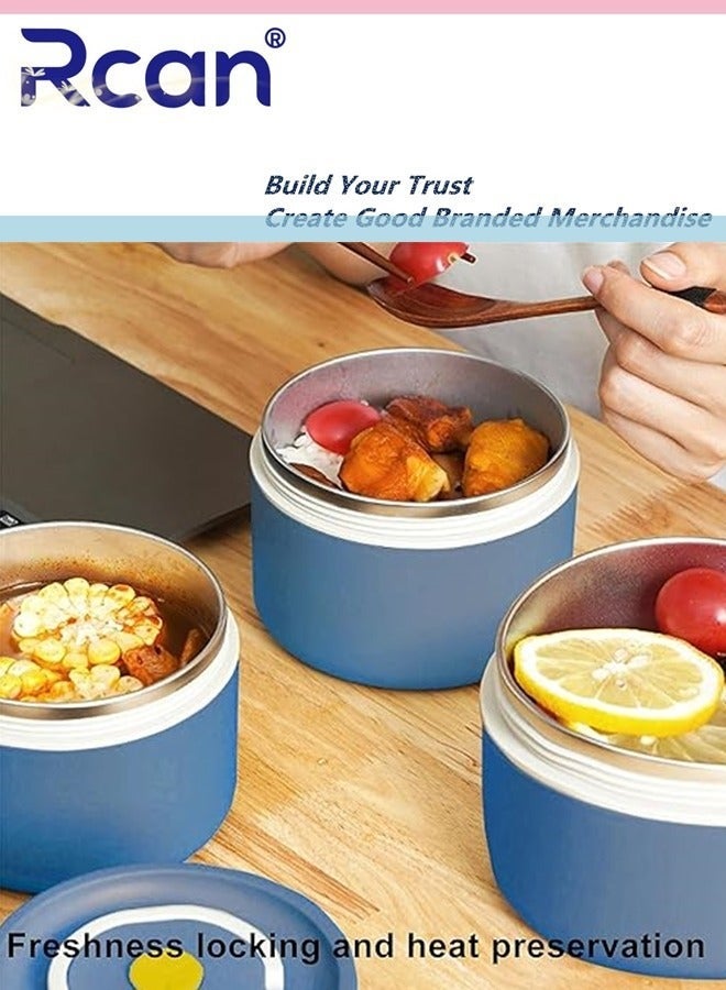 Rcan 2 Tier Portable Insulated Lunch Containers with Bag, Separate Stackable Lunch Container, Leakproof Stackable Stainless Steel Food Container, for Adult Men Women Kids, Insulated Bento Boxes - Image 3
