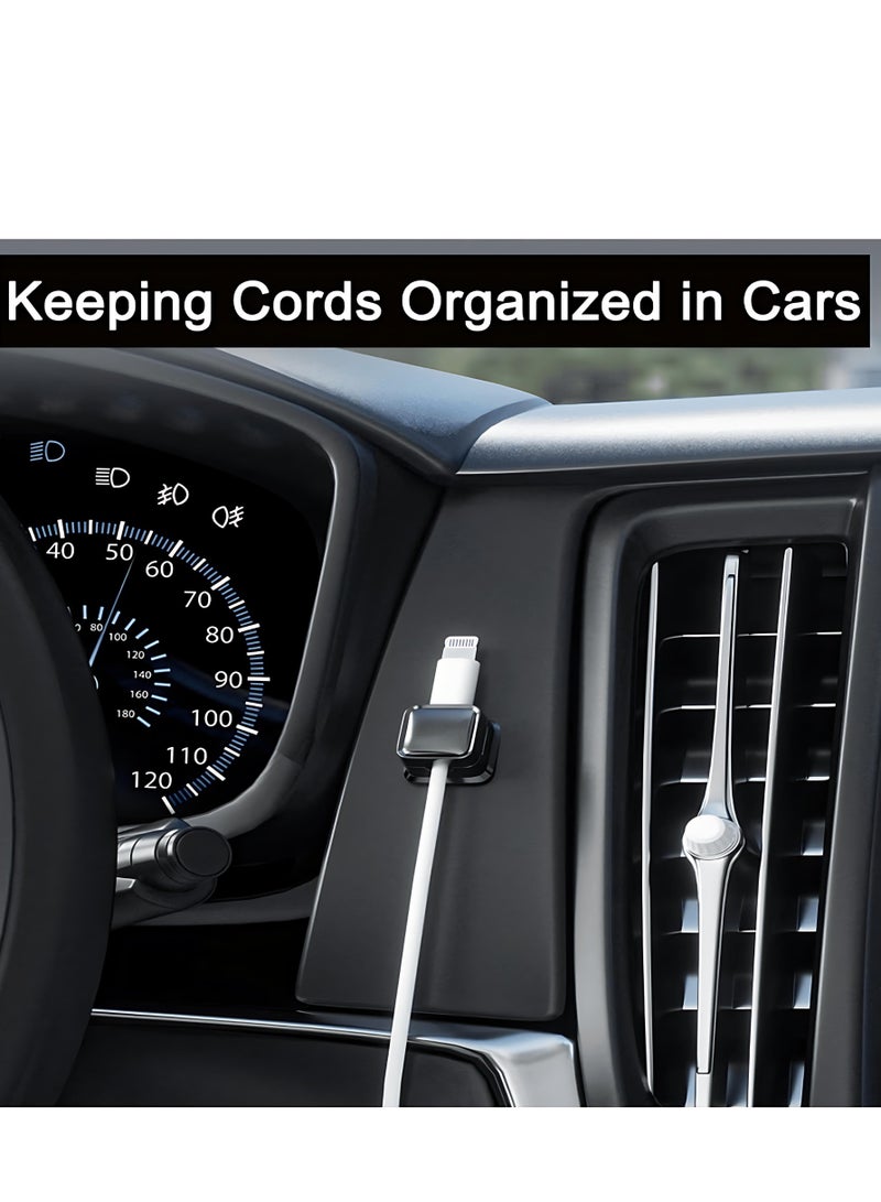 ValueHut 18-Pack Magnetic Cable Organizer Clips, Auto-Closing Cable Holder & Wire Organizer with Strong Adhesive for Desk, Car, and Office - Black - Image 5