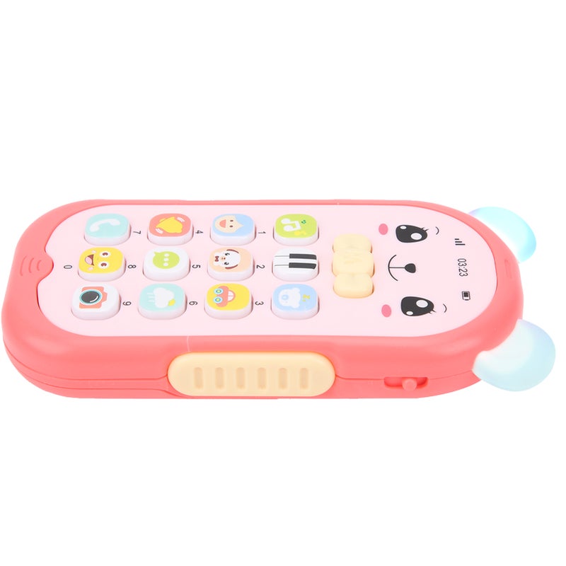 Baby Phone Toy: 6+ Months Safe Silicone Teether, 2‑Gear <65dB Sound, Soft Eye‑Friendly Light - Simulation Telephone Toy for Toddler Early Education - Image 4