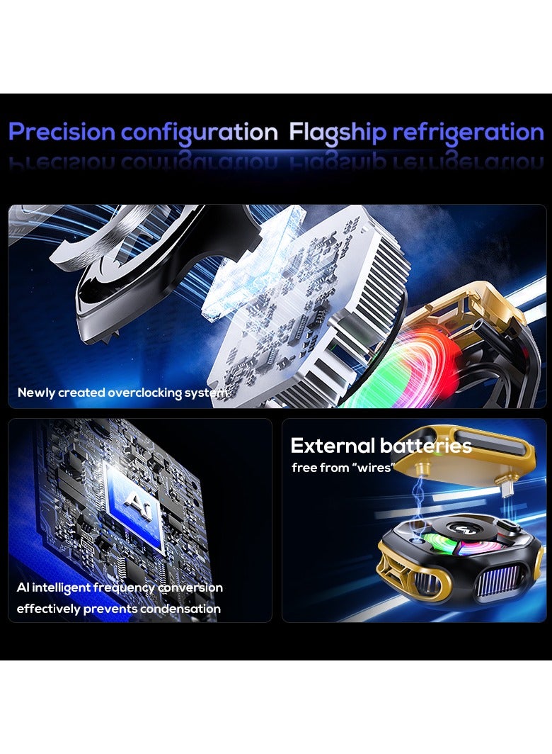 مبرد هاتف محمول لمروحة الألعاب PUBG، مصمم لسلسلة آيفون 12/13، للبث المباشر والفلوغ، مبرد حراري شبه موصل بدون ضوضاء iOS أندرويد، جهاز آيباد تابلت - Image 4