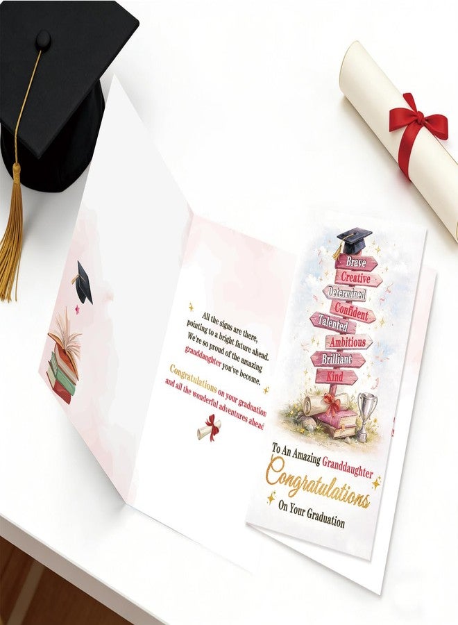 Mcduldul Graduation Card for Granddaughter, Congrats Grad Granddaughter Gifts Card for High School, College, University, 2026 Graduation Party - Image 4