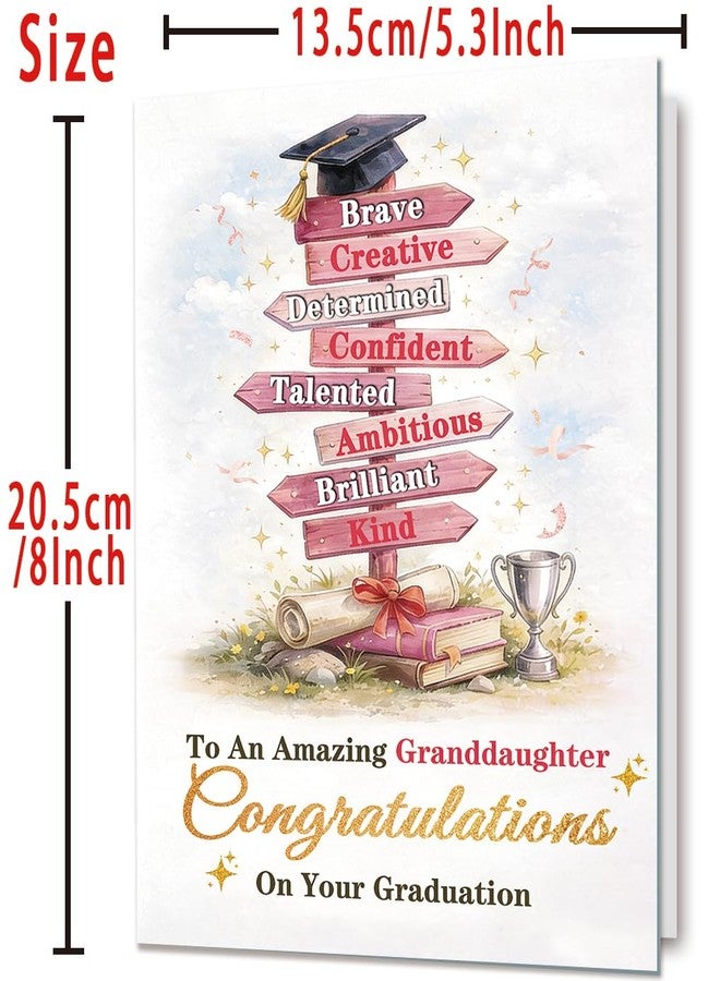 Mcduldul Graduation Card for Granddaughter, Congrats Grad Granddaughter Gifts Card for High School, College, University, 2026 Graduation Party - Image 3