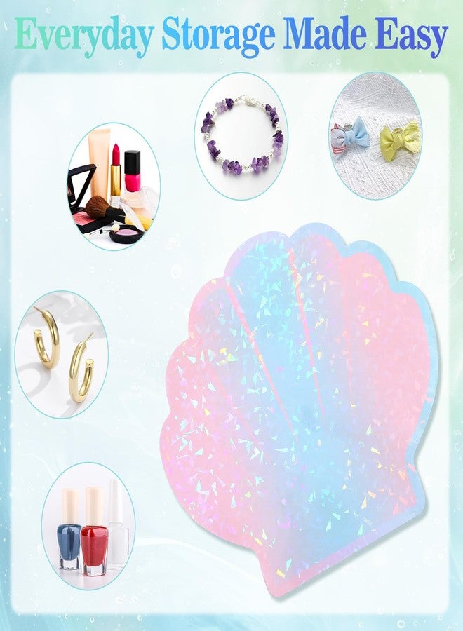 AojSup 12 Pcs Mermaid Party Favor Bags, Seashell Gift Bags for Shell Mermaid Birthday Decorations and Under the Sea Aquatic Nautical Theme Party Summer Ocean Beach Picnic Goodie Treat Supplies - Image 3