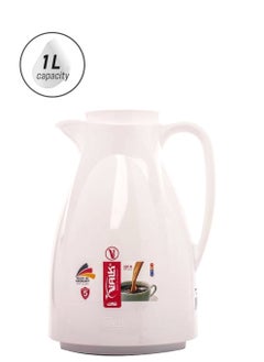 Valk Double Wall Glass Anti-Leakage Wide Mouth Vacuum Flask White 1 L 04-350 