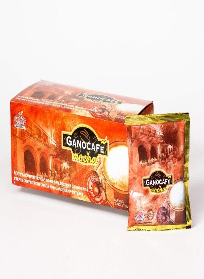منتج عام رائع للغاية Gano Excel Ganocafe Gano Cafe Mocha مع مستخلص فطر غانوديرما لوسيدوم 15 كيسًا (علبة واحدة) - Image 1