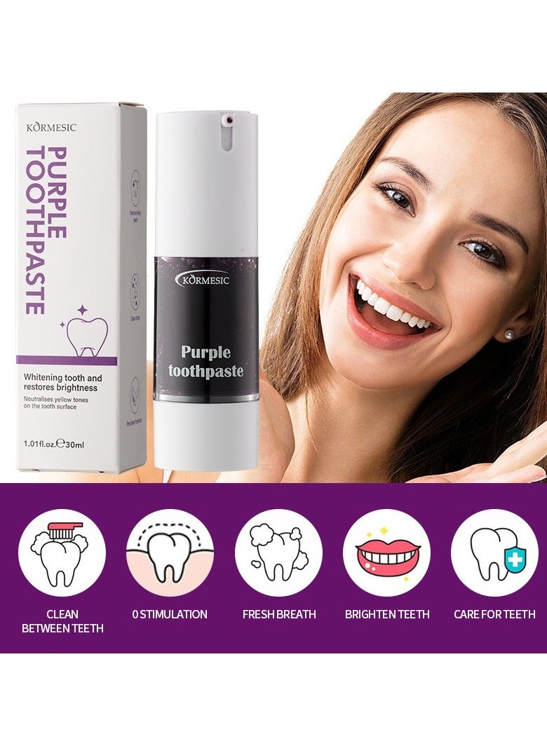 Kormesic معجون الأسنان الأرجواني 30 مل-لون فريد من نوعه، تنظيف فعال - Image 4