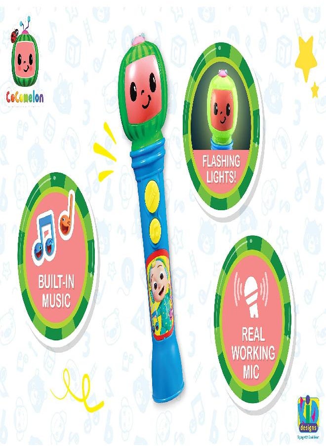 eKids - Cocomelon Toy Microphone for Kids, Musical Toy for Toddlers with Built-in Cocomelon Songs, Kids Microphone Designed For Fans of Cocomelon Toys and Gifts - Image 1