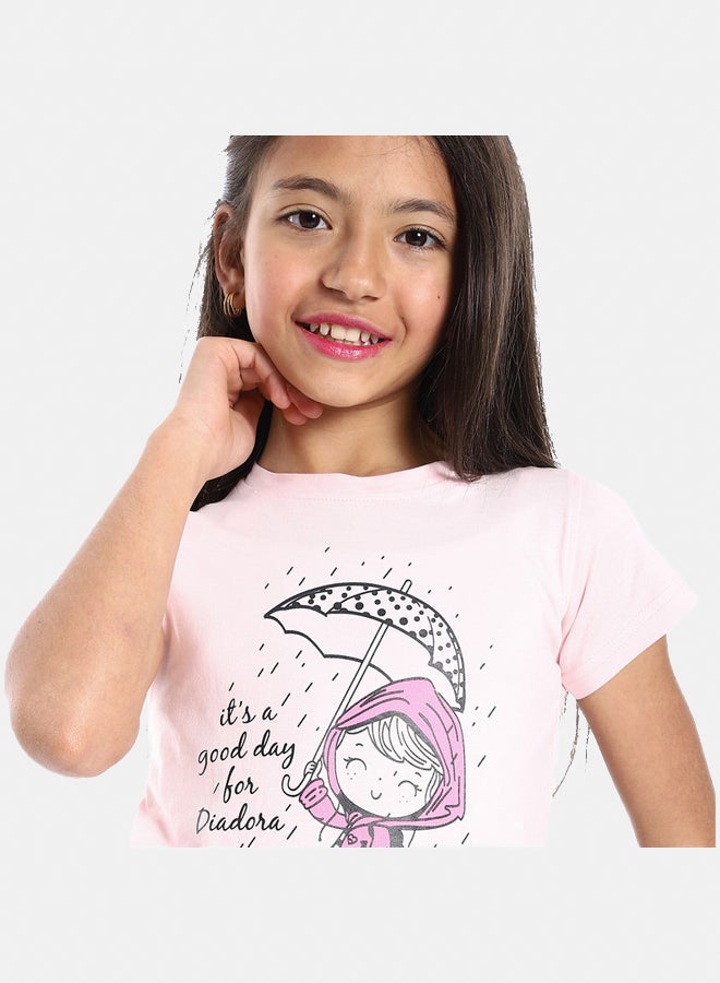 DIADORA Girls Cotton Printed T-Shirt - Image 4