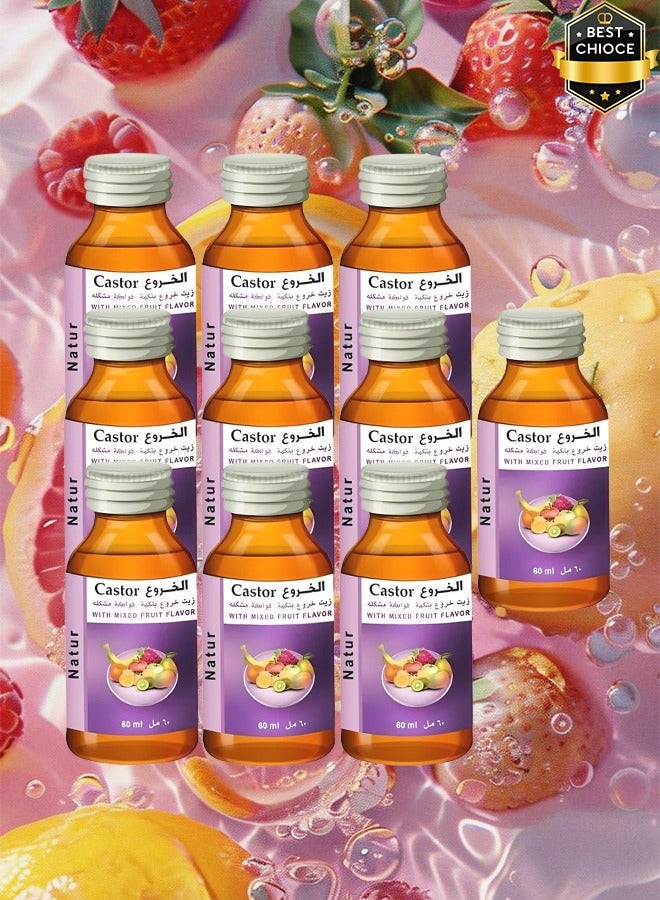 ناتشر 10 قطع زيت الخروع بنكهة الفواكه المختلطة 60 مل - Image 1