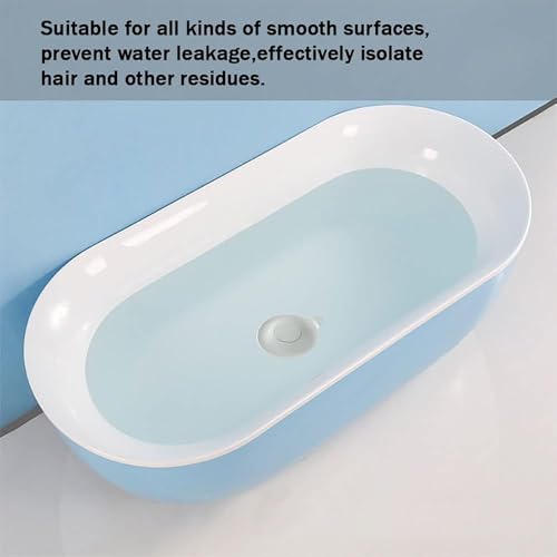 Indusoire 2 Pcs Water Stopper, 5.23 Inch Water Stopper for Bathroom, Drainage Cover for Kitchen Sink and Bathroom, Apply to Bathroom, Bathtub, Kitchen(Grey) - Image 3