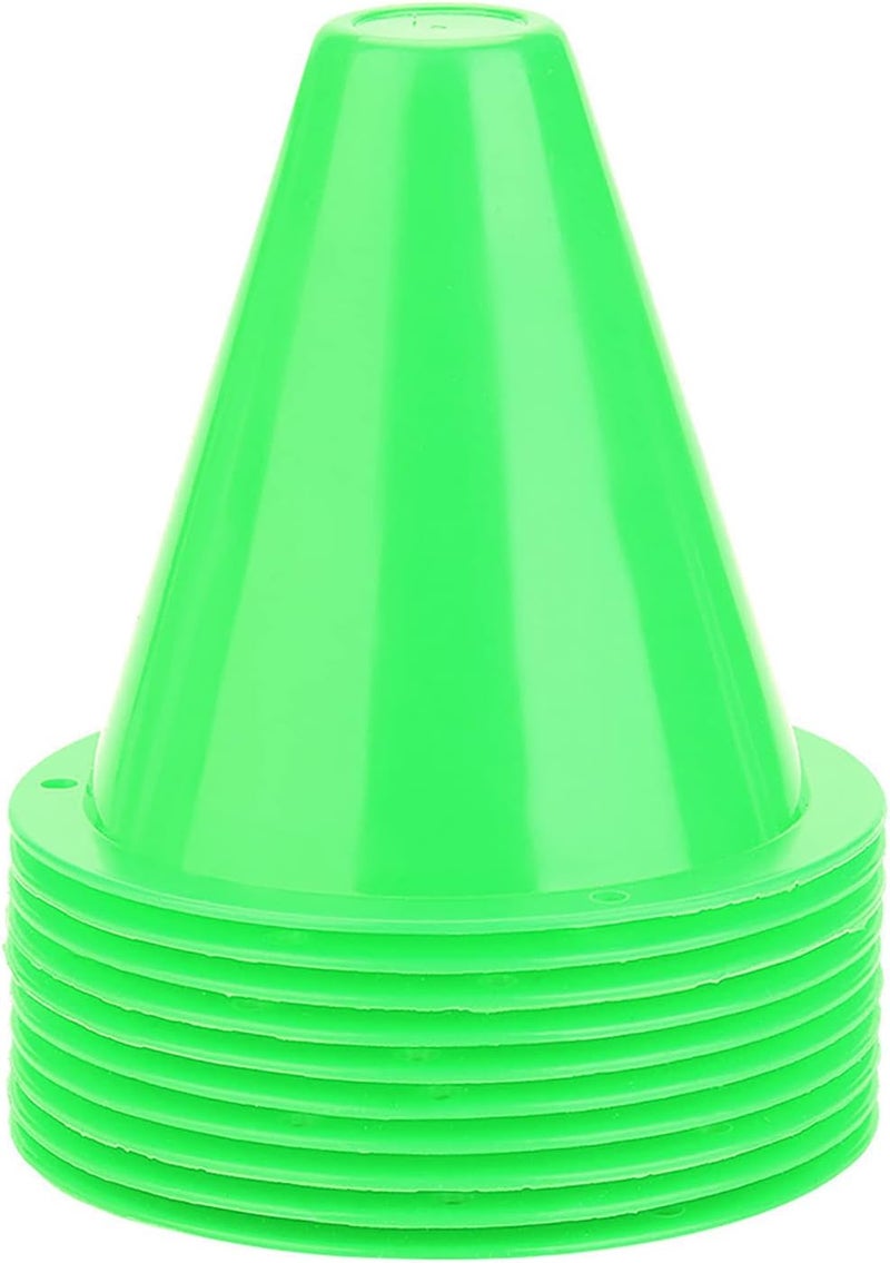 OUKENS Training Marker Cones, 10pcs 3 Inch Mini Sports Cones Football Training Sports Equipment Roller Skating Barriers Plastic Marker Holder Accessory for Fitness Practice - Image 1