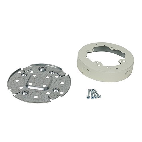 WIREMOLD Legrand Wiremold V5738 Metal Raceway for Extending Power, 500 and 700 Series, 4 3/4" Diameter Solid Base Fixture Box, 1" Deep, White (1 Pack) - Image 5