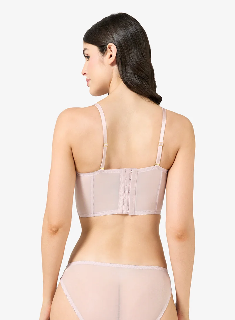 Ginger Lace Detail Corset Bralette & Brief Set