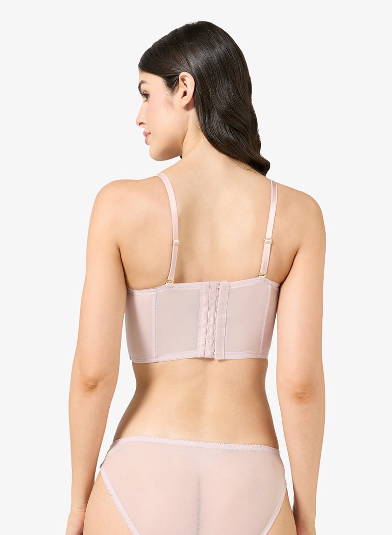 Ginger Lace Detail Corset Bralette & Brief Set - Image 4