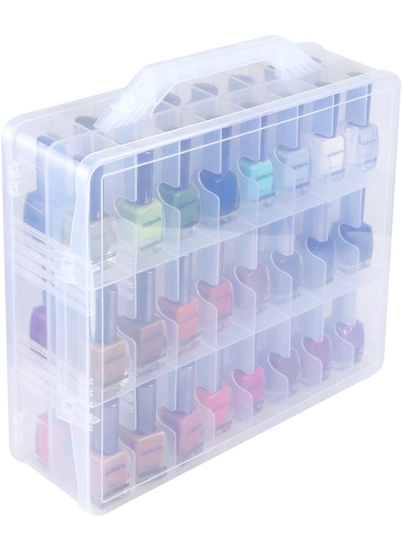 Kissbuty - Kissbuty Universal Nail Polish Holder Organizer for 48 Bottles Adjustable Dividers Space Saver - Image 1