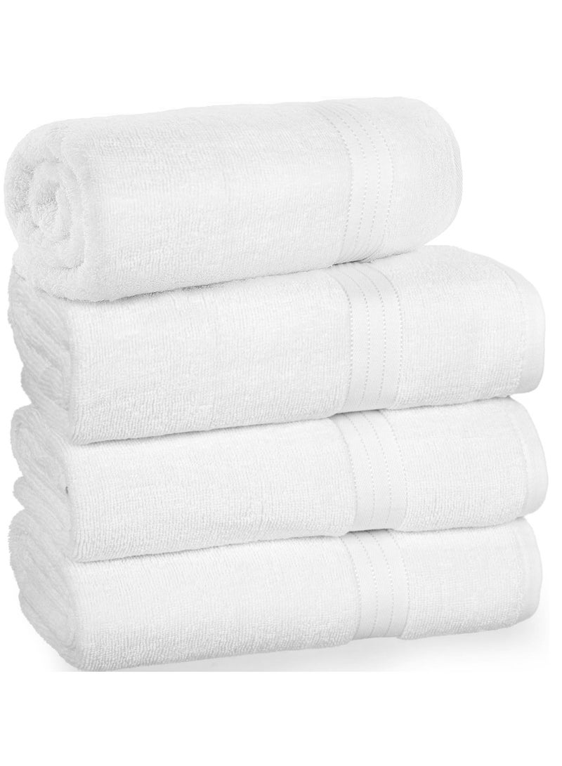 Bliss Casa Bliss Casa Bath Towel Set 70x140 cm (4 Pack) - 550 GSM 100% Cotton 20/D Quick Drying Highly Absorbent Thick Bathroom Towels - Soft Hotel Quality for Bath and Spa  - Image 3