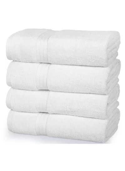 Bliss Casa Bliss Casa Bath Towel Set 70x140 cm (4 Pack) - 550 GSM 100% Cotton 20/D Quick Drying Highly Absorbent Thick Bathroom Towels - Soft Hotel Quality for Bath and Spa
