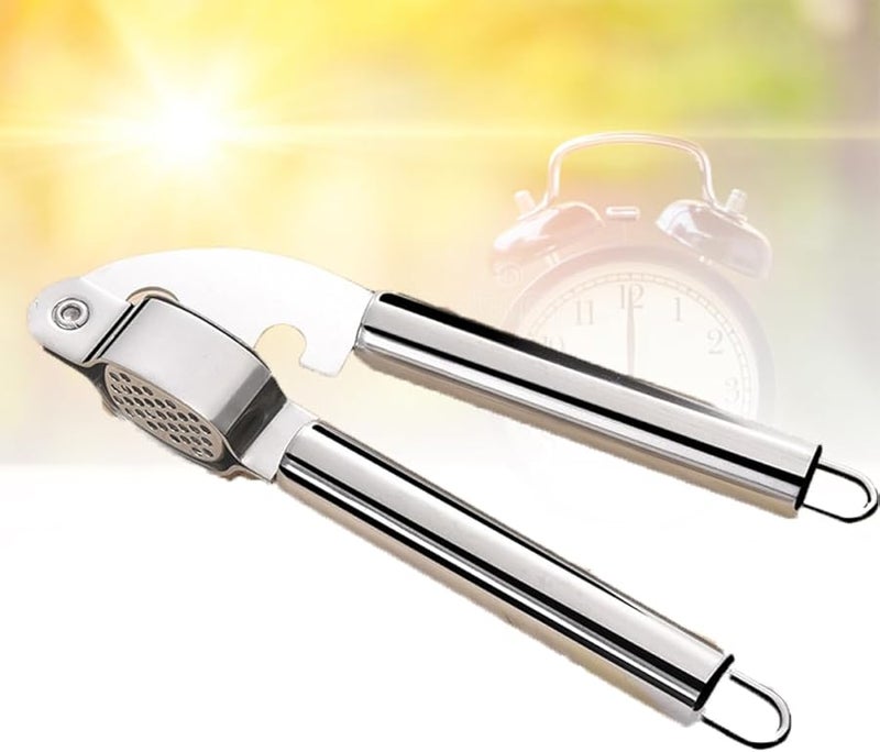 Stainless Steel Manual Garlic Press Crusher Easy Cleaning Mincer Grater Slicer - Image 5
