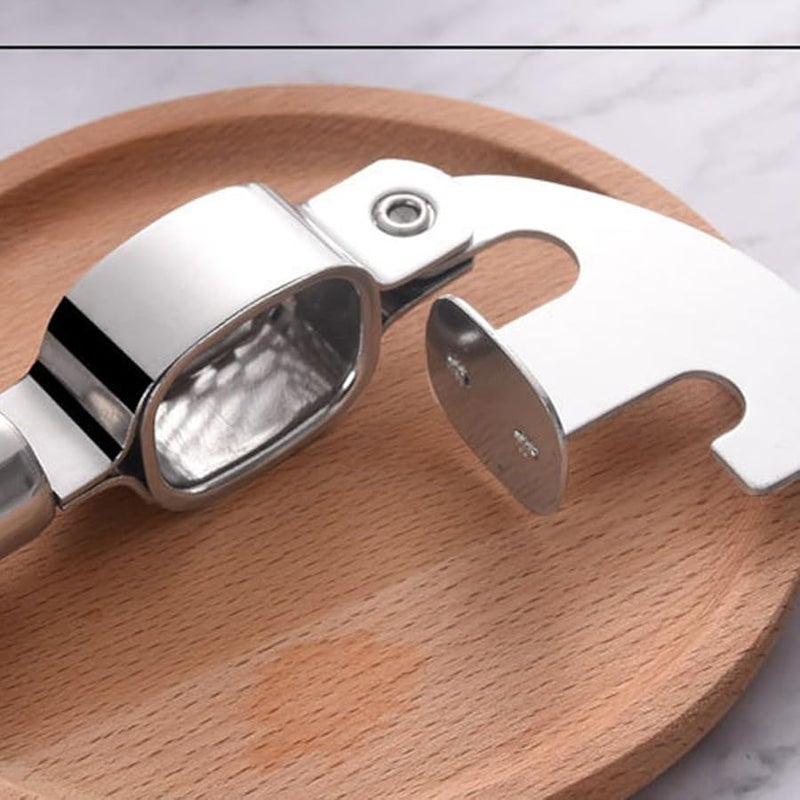 Stainless Steel Manual Garlic Press Crusher Easy Cleaning Mincer Grater Slicer - Image 4