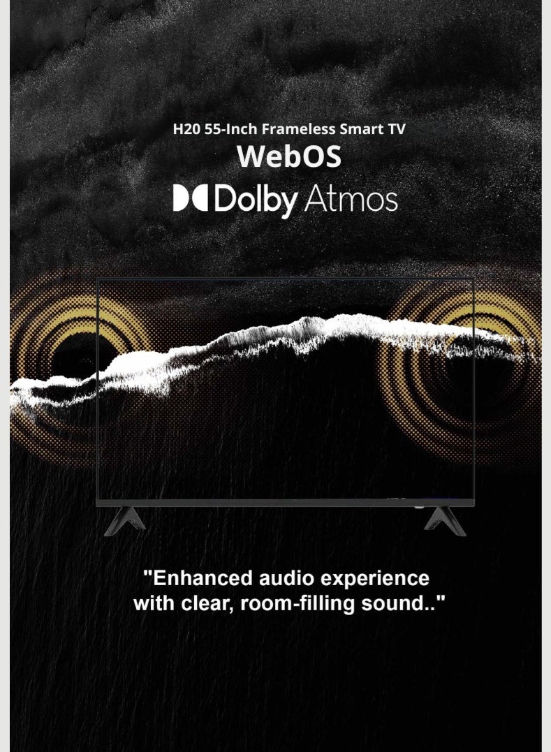 H2O 55-Inch Frameless Smart TV with webOS – 4K UHD Display, Magic Remote, Voice Control, AI ThinQ  - Image 5