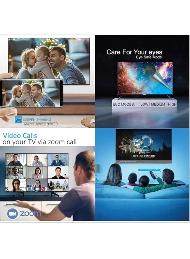 H2O 55 Inch UHD Smart LED TV | Magic Remote Control | WebOS Powered, 4K Resolution, Frameless Design, HQ Sound | Support Wi-Fi, Android, Multiple HDMI & USB Ports, Voice Control Compatible | Smart Features with Netflix, Prime Video, and More, Dolby Audio - Image 3