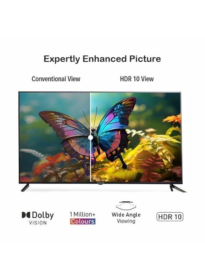 H2O 55 Inch UHD Smart LED TV | Magic Remote Control | WebOS Powered, 4K Resolution, Frameless Design, HQ Sound | Support Wi-Fi, Android, Multiple HDMI & USB Ports, Voice Control Compatible | Smart Features with Netflix, Prime Video, and More, Dolby Audio - Image 4