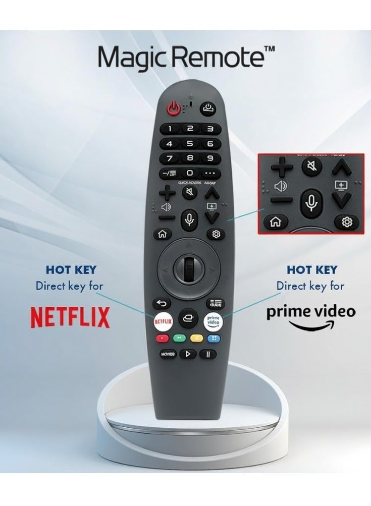 H2O 55 Inch UHD Smart LED TV | Magic Remote Control | WebOS Powered, 4K Resolution, Frameless Design, HQ Sound | Support Wi-Fi, Android, Multiple HDMI & USB Ports, Voice Control Compatible | Smart Features with Netflix, Prime Video, and More, Dolby Audio - Image 5