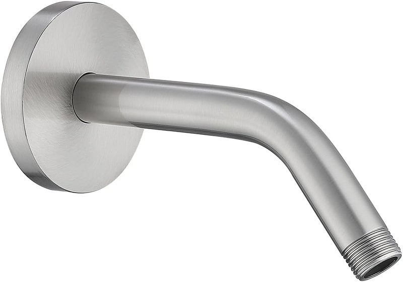 Random Shower Arm with Flange, 6 Inches Brushed Nickel Wall Mount Angle Shower Head Extension Arm Wall-Mounted For Fixed Shower Head.RD91018-6BN - Image 1