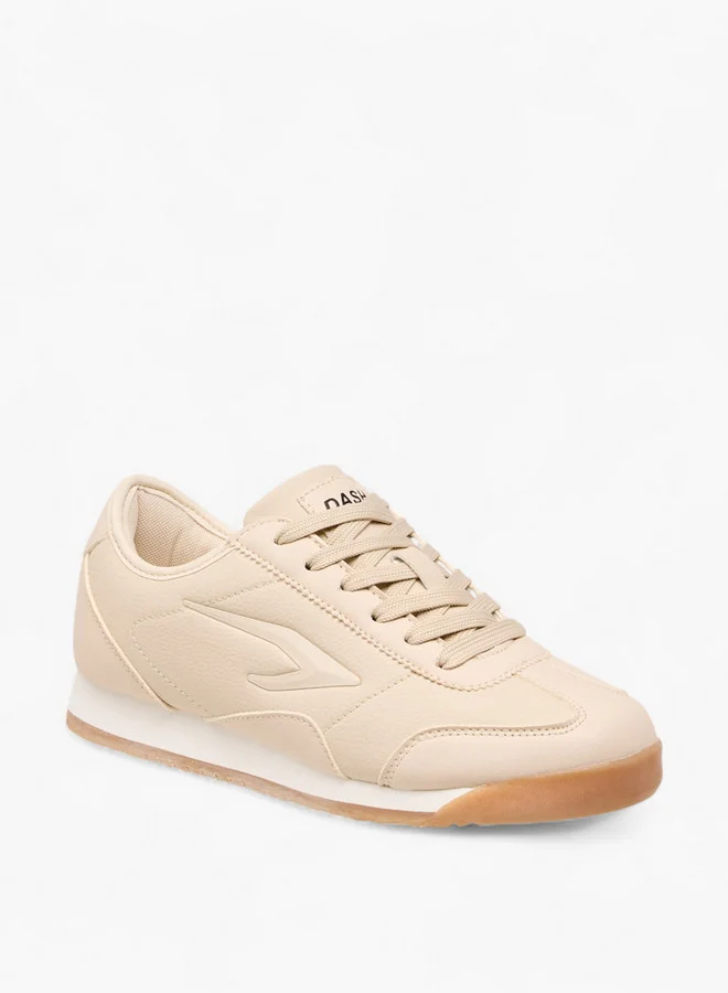 Dash Women Panelled Sneakers with Lace-Up Closure