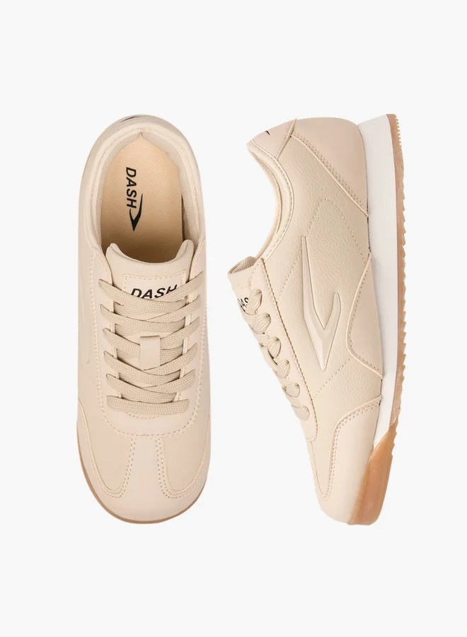 Dash Women Panelled Sneakers with Lace-Up Closure