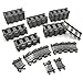 ZHX 56pcs City Train Tracks Toy Straight and Flexible Train Track Railway Extension Building Set Block Toy Compatible with Major Brand 36 Straight and 20 Flexible - Image 4