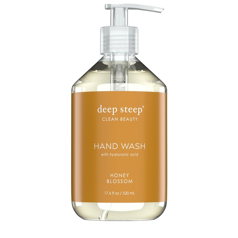Deep Steep Liquid Hand Wash, Honey Blossom, 17.6 oz â€“ Moisturizing Cleanser with Olive Oil, Aloe Vera, Glycerin & Hyaluronic Acid â€“ Vegan, Clean Beauty, Soft & Nourished Hands - Image 1