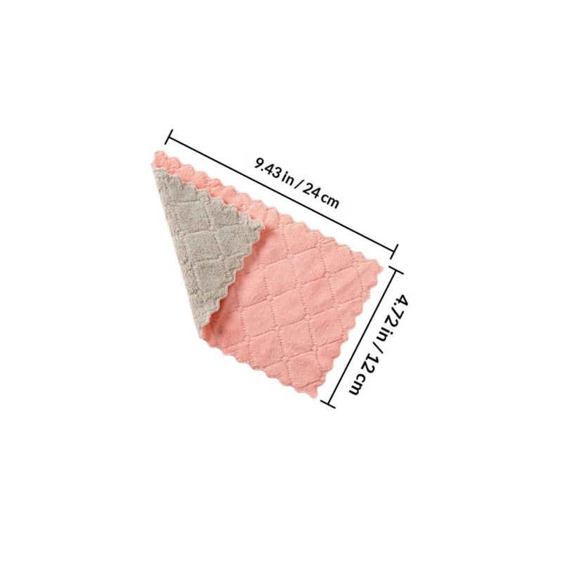 Thick Dual Color Microfiber Kitchen Dish Towels 20 Pack Non Stick Oil Dishcloths - Image 3