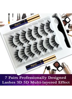 AkesuLash 3D Magnetic Eyelashes With Eyeliner Kit7 Pairs Magnetic Lashes Kit With Applicatorupdated 2 Tubes Of Magnetic Liner & Natural Look Reusable Easy To Apply…  - Image 3
