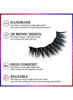 AkesuLash 3D Magnetic Eyelashes With Eyeliner Kit7 Pairs Magnetic Lashes Kit With Applicatorupdated 2 Tubes Of Magnetic Liner & Natural Look Reusable Easy To Apply…  - Image 4