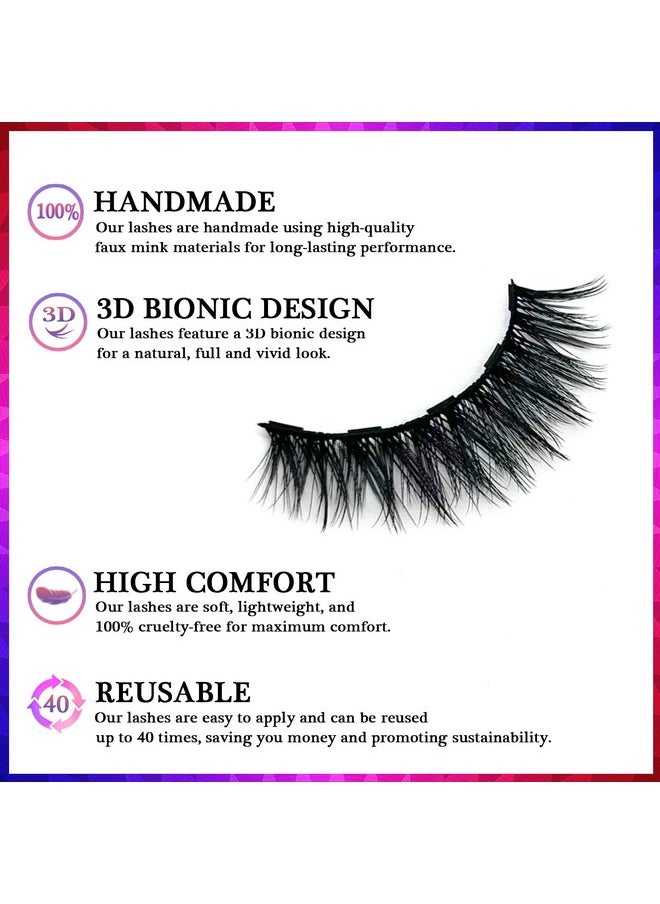 AkesuLash - 3D Magnetic Eyelashes With Eyeliner Kit7 Pairs Magnetic Lashes Kit With Applicatorupdated 2 Tubes Of Magnetic Liner & Natural Look Reusable Easy To Apply… - Image 1