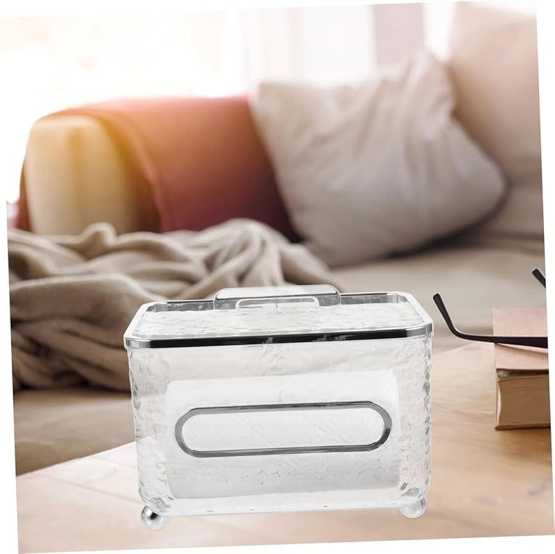 Valiclad علبة مناديل حامل هاتف منظم مكتب صندوق تخزين تصميم حديث أسود - Image 4