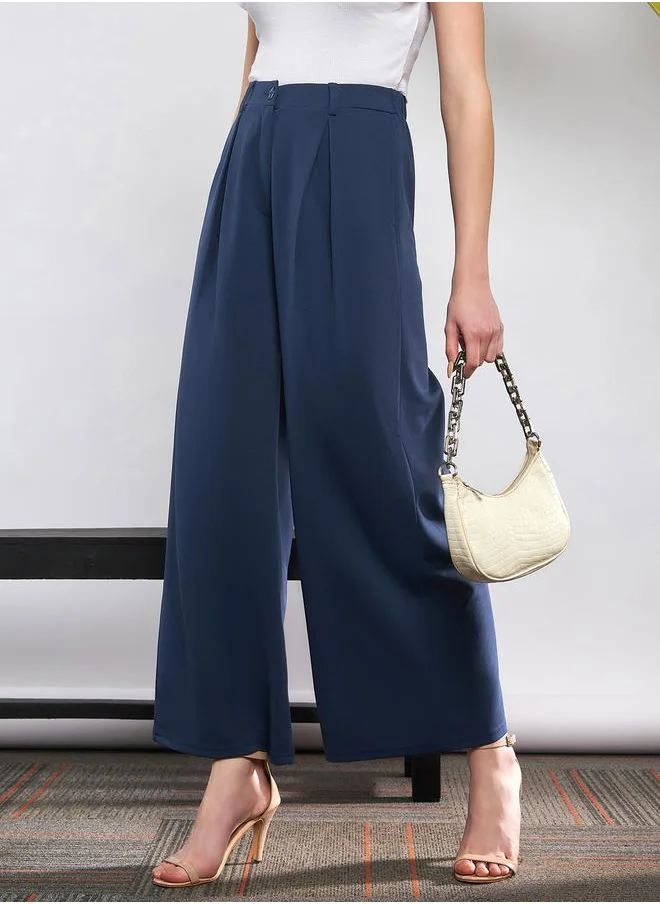 ساسافراس Front Pleated Loose Fit Pants by Styli