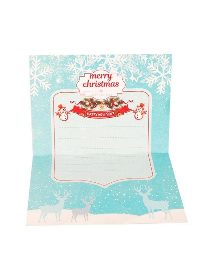 بيوينتي بطاقات تحية ثلاثية الأبعاد مصنوعة يدويًا من الورق لنهاية السنة الميلادية