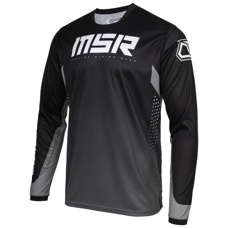 MSR Axxis Proto Dirt Bike, Motocross Jersey Large Black/Grey - Image 1