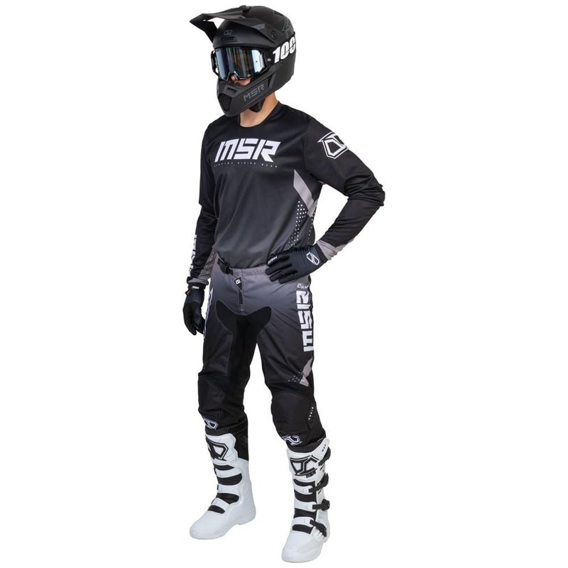 MSR Axxis Proto Dirt Bike, Motocross Jersey Large Black/Grey - Image 3