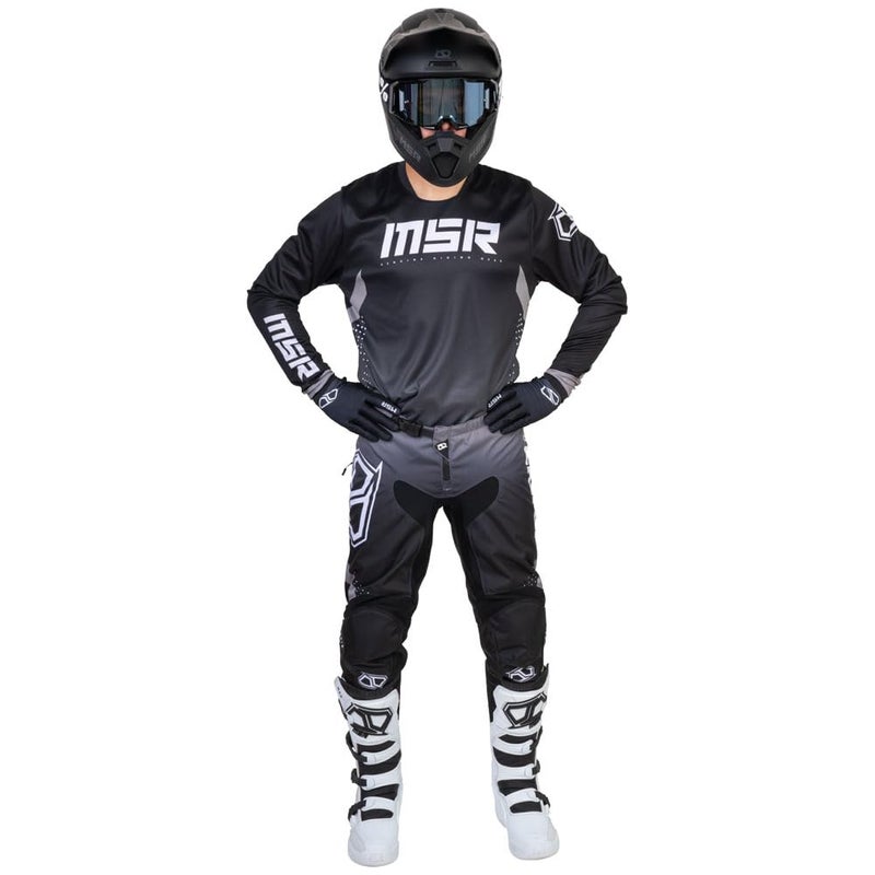 MSR Axxis Proto Dirt Bike, Motocross Jersey Large Black/Grey - Image 4
